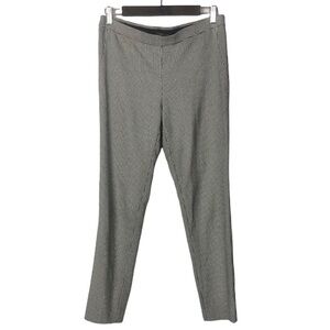 Dalia Black & White Checkered Plaid Skinny Stretch Legging Pants 10